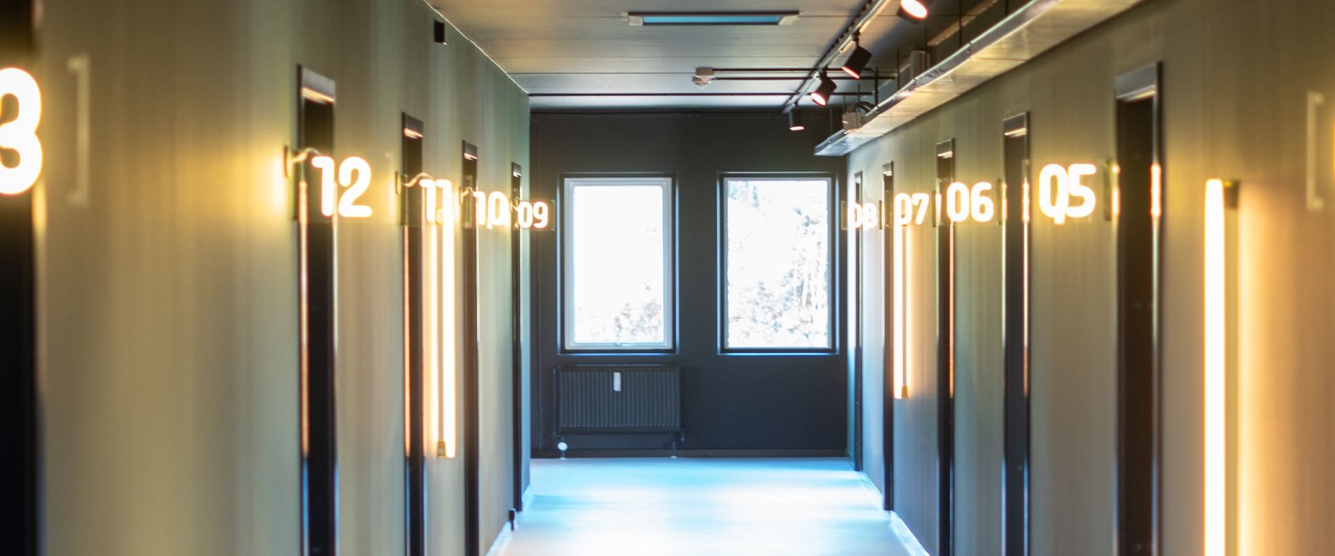 Moderne øvelokaler i nyrenoveret musikfælleskab.